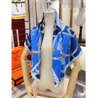 Best Price Hermes Springs Remix Silk Sqaure Scarf 90x90cm H61556 Blue 2023