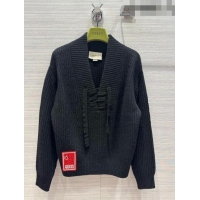 Discount Design Gucci Cashmere & Wool Sweater G7711 Black 2023