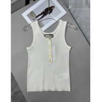 ​Low Cost Gucci Wool Blend Knit Vest G0727 White 2023