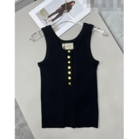 Top Quality Gucci Wool Blend Knit Vest G0727 Black 2023