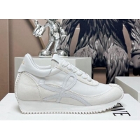 Low Price Loewe Flow Runner Sneakers in Suede and Nylon White 506078