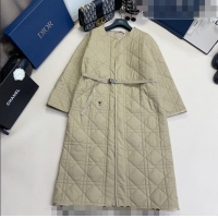 ​Top Design Dior Quilted Padded Coat 0807 Beige 2023