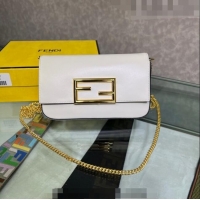 Super Quality Fendi Leather Wallet on Chain with Pouch/Mini Bag F022 White 2023