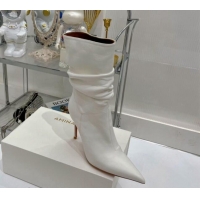 Good Product Amina Muaddi Jahleel Short Boots 9.5cm in Nappa Leather White 804078