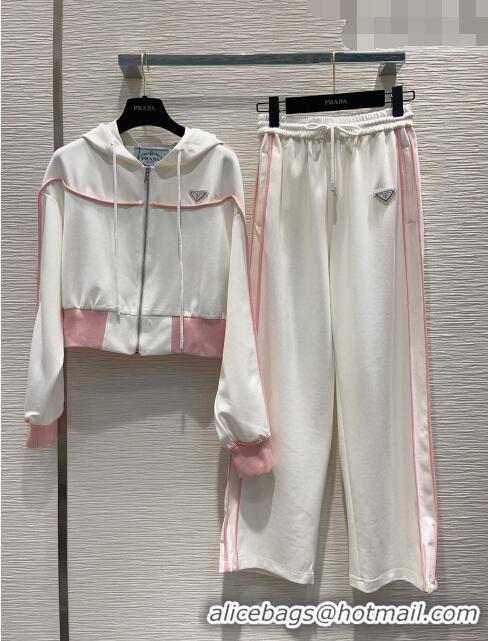 ​Top Quality Prada Jacket and Pants P92617 Pink/White 2023