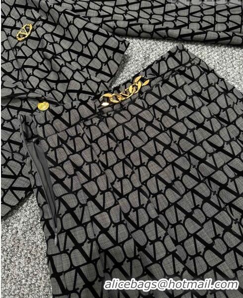 Good Product Valentino Jacket and Skirt V91515 Grey 2023