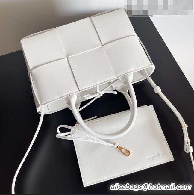 Super Quality Bottega Veneta Mini Arco Tote Bag in Lambskin 709337 White 2023