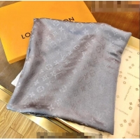 Super Quality Louis Vuitton Shiny Silver Monogram Scarf 142x142cm LV09281 Grey 2 2023