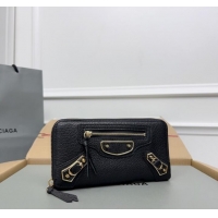 Good Product Balenciaga WOMENS NEO CLASSIC CONTINENTAL WALLET 64011 Black