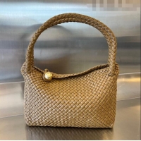 Bottega Veneta Tosca Shoulder Bag in Intreccio Leather 716974 Acorn Brown 2023