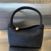 Buy Classic Bottega Veneta Tosca Shoulder Bag in Intreccio Leather 716974 Black 2023