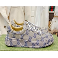 Low Price Gucci GG Allover Sneakers Blue 0814028