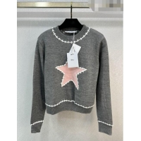 Top Quality Dior Cashmere and Wool Sweater D92736 Grey 2023