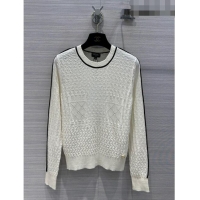 ​Low Cost Chanel Cashmere Sweater CH92513 White 2023