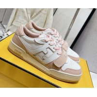 Sumptuous Fendi Calfskin Match Sneakers Light Pink 809030