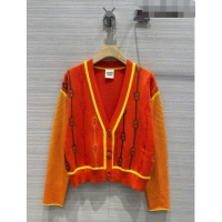 ​Pretty Style Hermes Wool & Silk Cardigan H7524 Red 2023