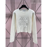 Unique Grade Loewe Knit Sweater L8510 White 2023