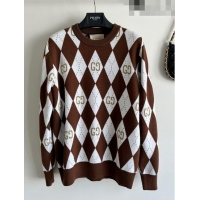 ​Luxurious Grade Gucci Wool & Cashmere Sweater G101922 Brown 2023