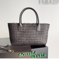Grade Design Bottega Veneta Small Cabat Tote Bag in Intreccio Leather 730297 Chocolate 2023