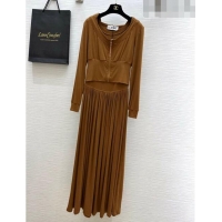 Well Crafted Loewe Jacket and Dress L102319 Brown 2023