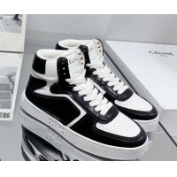 Unique Discount Celine CT-01 "Z" Trainer High Top Sneakers in Calfskin White/Black 916011