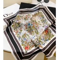 Modern Classic Dior Flora Silk Sqaure Scarf 53x53cm DR10181 Black 2023