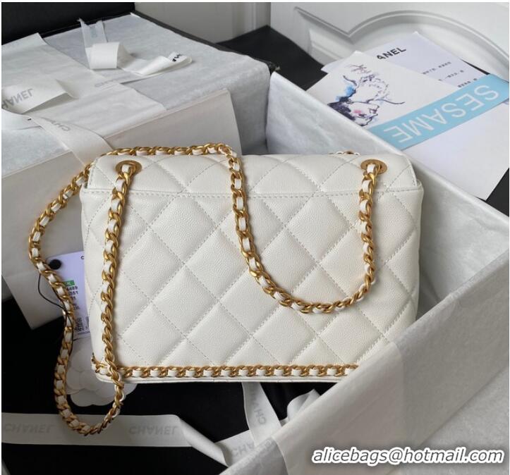 Promotional Chanel SMALL FLAP BAG AS4489 White