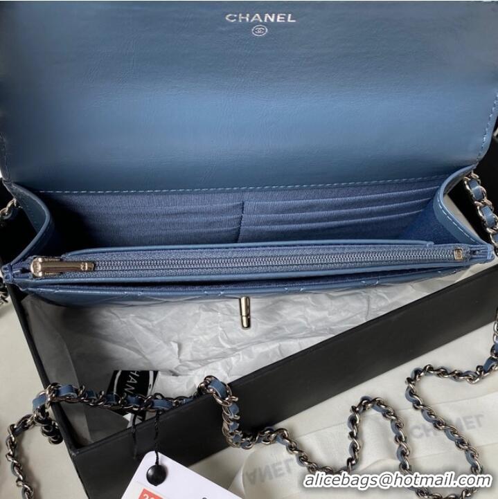 Popular Style Chanel WALLET ON CHAIN AP3645 BLUE