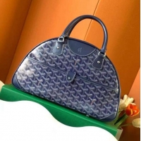 Sophisticated Grade Goyard Vintage Bowling Bag Large GY8824 Navy Blue