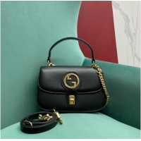 Trendy Design GUCCI BLONDIE SMALL TOP HANDLE BAG 735101 Black