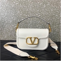 Big Discount VALENTINO Loco calfskin leather bag B0M98 White