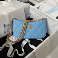 Most Popular Chanel SMALL HOBO BAG AS4597 BLUE