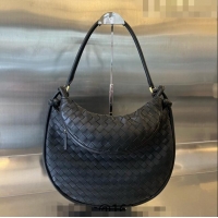Famous Brand Bottega Veneta Large Gemelli Shoulder Bag in Intrecciato Leather 764053 Black 2023