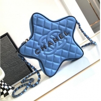 Famous Brand Chanel 24C Star Bag Satin AS4579 Blue