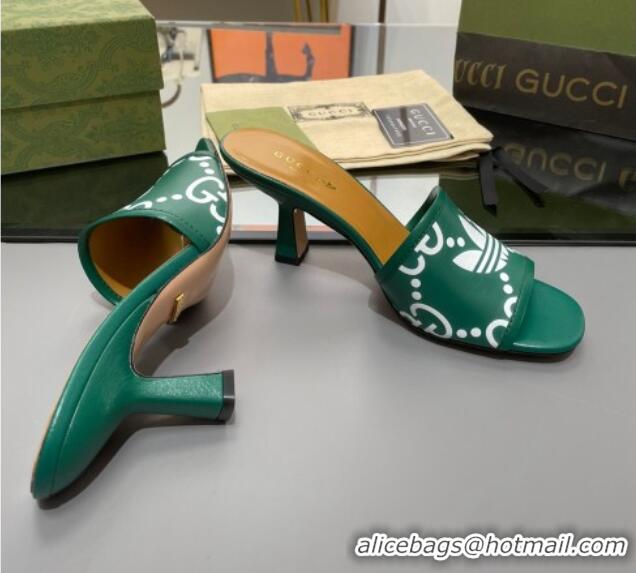 Unique Style adidas x Gucci Leather Slide Sandals 7.5cm Green 3020827