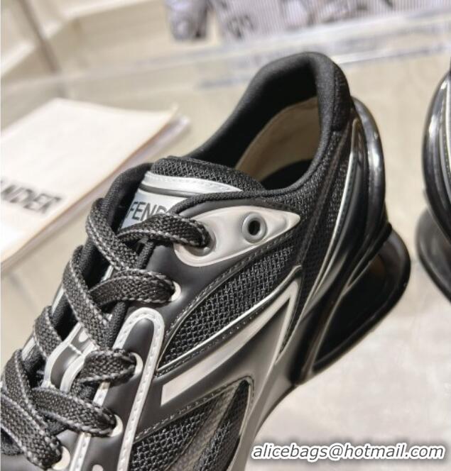 Good Quality Fendi First 1 Running Sneakers 5cm in Fabric Black 026084