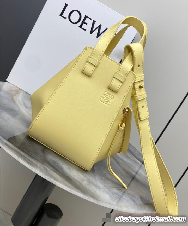 Well Crafted Loewe Classic Satin cow leather Hammock bag 96553 light yellow