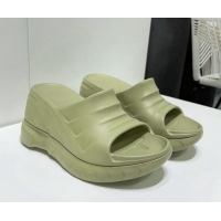 Pretty Style Givenchy Marshmallow Wedge Sandals 10cm in Rubber Light Green 704006