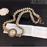 Pretty Style Chanel Chain Belt with Pearl CH0628