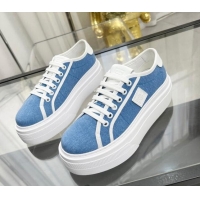 Low Price Givenchy City platform sneakers in Denim Medium Blue 704018