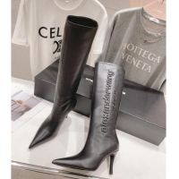 Buy Luxury Alexander Wang delphine tall boot 6.5cm in leather Black 925040