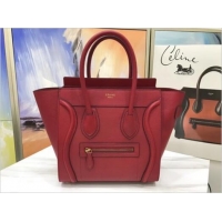 Good Product Celine Luggage Micro Tote Bag Original Leather CLY33081M Red
