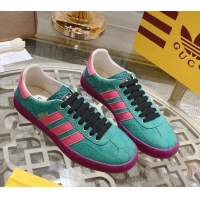 Unique Style adidas x Gucci Gazelle GG Canvas Low-top Sneakers Green/Purple 106125