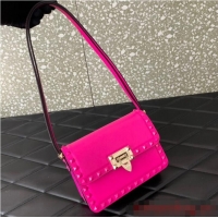 Pretty Style VALENTINO GARAVANI ROCKSTUD23 Small calfskin bag ZS098 pink