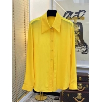 Top Quality Gucci Silk Shirt G122003 Yellow 2023