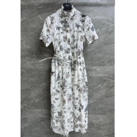 Low Cost Dior Mid-Length Shirt Dress D112724 White 2023