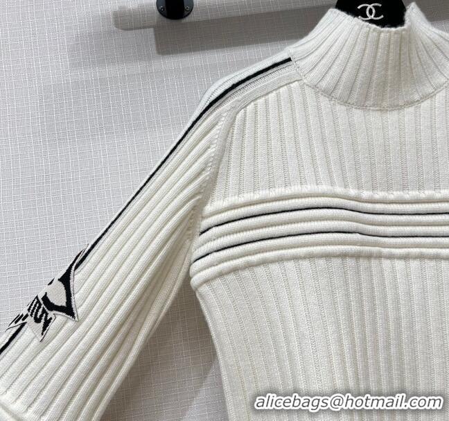 Promotional Louis Vuitton Contrast Accent Cropped Pullover LV110926 White 2023