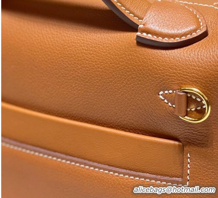Well Crafted Hermes Original Togo Leather Bag H3621 Brown