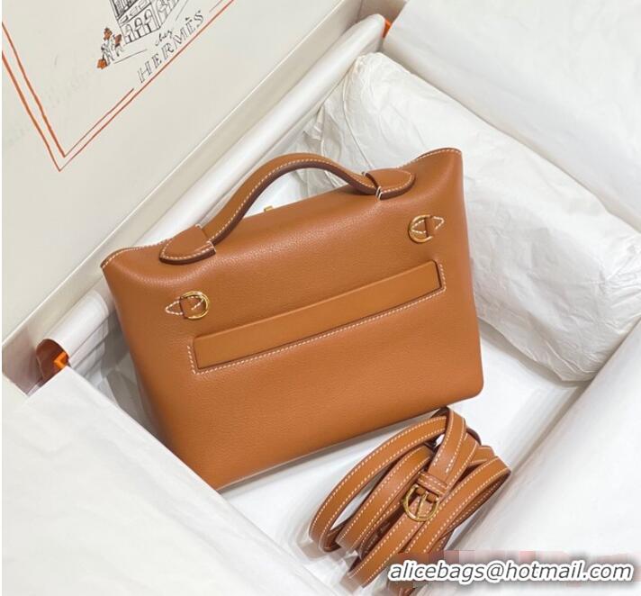Well Crafted Hermes Original Togo Leather Bag H3621 Brown