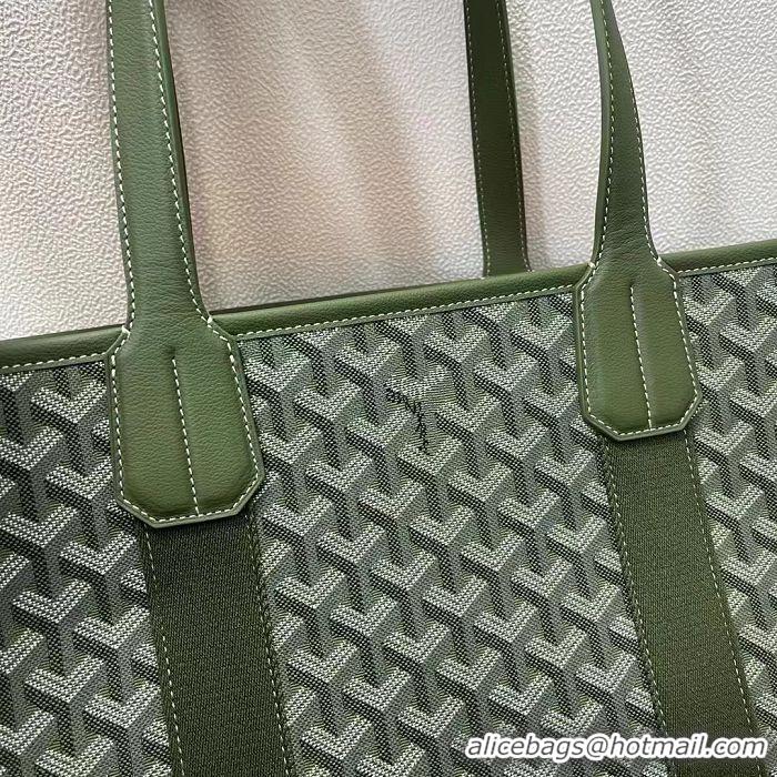 New Design Maison Goyard Villette Jacquard Tote Bag GM G8113 Dark Green 2024